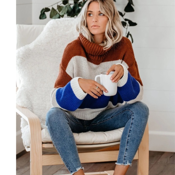 DIMA Striped Loose Knit Oversized Sweater - Picture 6 of 8